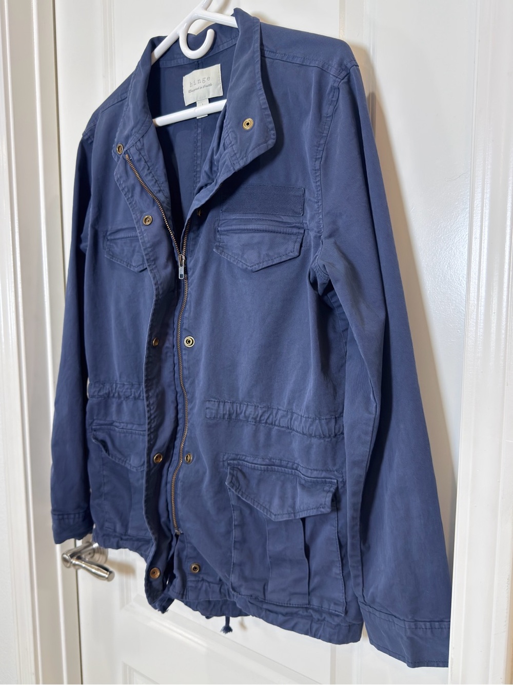 hinge Navy Utility Jacket with Front Pockets - Picture 3 of 9
